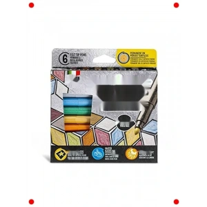 Metalik Jumbo Keçeli Kalem Seti | 6lı