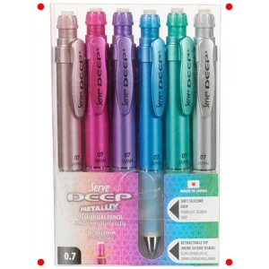 Metalik Kurşun Kalem Seti - 6lı Paket