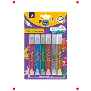 Metalik Simli Sanat Yapıştırıcısı Seti (6lı)