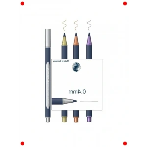 Metalik Tükenmez Kalem 4lü Set - 0.4 mm Çeşitli Renk