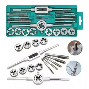 Metrik klavuz pafta seti, 20 parça, M3-M12