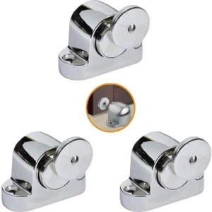 Mıknatıslı Kapı Tamponu, 3 Adet Nikel Kaplama ile