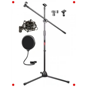 Mikrofon Standı Seti: Shock Mount & Pop Filtre