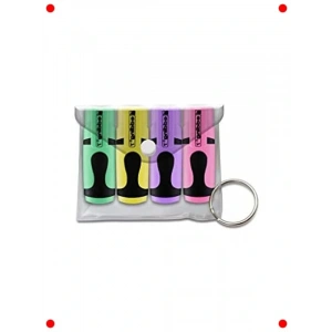 Mini  Fosforlu Kalem 4lü Set