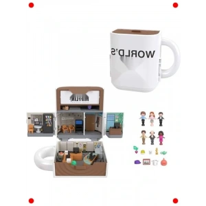 Mini Ofis Oyun Seti - 6 Figürlü, 9 Aksesuarlı Koleksiyonluk