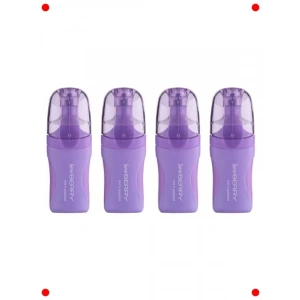 Mini Pastel Fosforlu Kalem Seti, Lavanta (4 Adet)