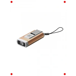 Mini Şarjlı Güvenlik Feneri - Altın Renk