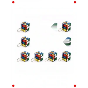 Mini Zeka Küpü Anahtarlık Seti - Renkli Bulmaca (12 Adet)