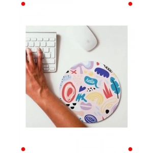 Minimal Renkli Yuvarlak Mouse Pad - Fare Altlığı