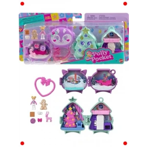 Minyatür Yılbaşı Oyun Seti - Bebek, Aksesuar ve Evcil Hayvan