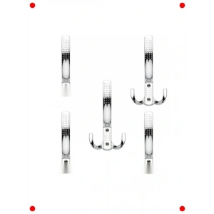 Mobilya Kapak Askısı - Zamak Krom - 5 Adet