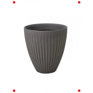 Modern Antrasit Plastik Saksı - 40x42 cm