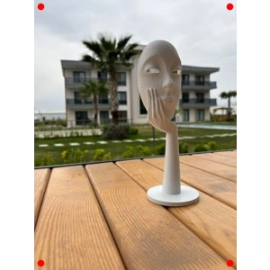 Modern El Destekli Yüz Dekoratif Sanatsal Biblo