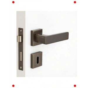 Modern Kilitli İç Kapı Kolu - Paslanmaz Metal