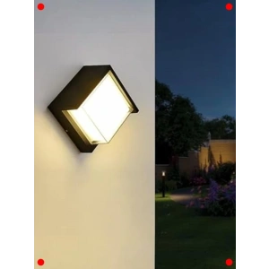 Modern Siyah İç/Dış Mekan LED Duvar Aplik (15W)