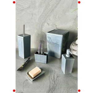 Modern Tasarım Gri Banyo Aksesuar Seti