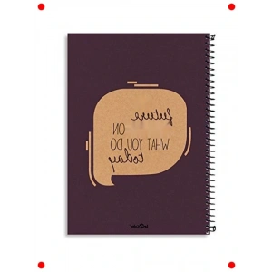 Mor Eco Kraft Sert Kapaklı Spiralli Not Defteri