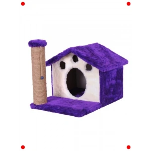 Mor Ev Tasarımlı Kedi Tırmalama Tahtası