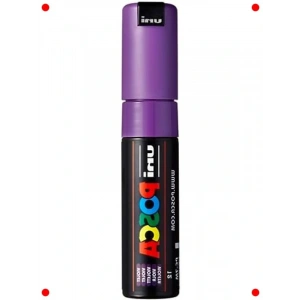 Mor Geniş Uçlu Keçeli Kalem - Konik