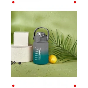 Motivasyon Pipetli Matara 1.5L - Gri/Yeşil