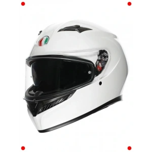 Motosiklet Kaskı K3 - Kapalı Model, Beyaz (L)