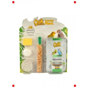 Muhabbet Kuşu Menüsü - Kum, Mineral Blok, Kraker Seti