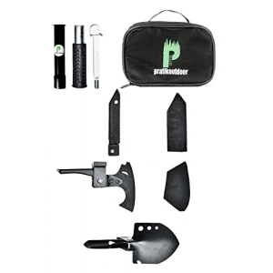 Multitool Katlanır Kürek Seti, Balta, Bıçak ve Çekiç İçerir