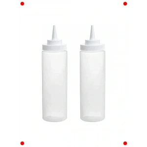 Mutfak Sıkma Şişesi Seti (2 Adet) - Şeffaf Plastik