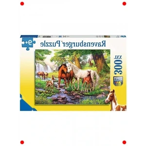 Nehirde Atlar Temalı 300 Parça Yapboz