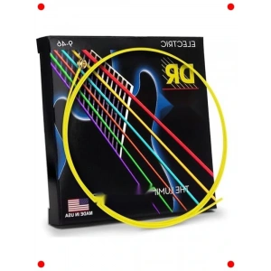 Neon Efektli Elektro Gitar Teli Siyah Set