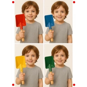 ni Ahşap Saplı Bahçe Küreği | Çok Amaçlı ve Renkli