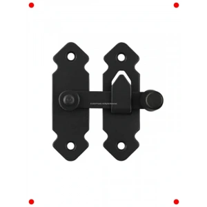 Nostaljik Metal Kapı & Dolap Mandallı Kilit (Siyah)