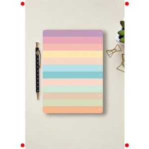 Numaralı Haftalık Planlayıcı Blok Not Defteri - Pastel