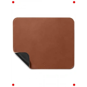 Orta Boy Faux Deri Mouse Pad Siyah (25 x 21 cm)