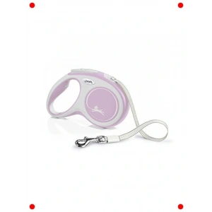 Orta Boy Pembe Otomatik Şerit Köpek Tasması 5 Metre