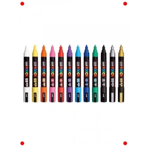 Orta Uçlu Çok Yüzeyli Sanat Markörü (Tekli)