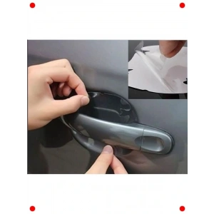 Oto Kapı Kolu Koruyucu Film Seti (4 Adet) - Şeffaf