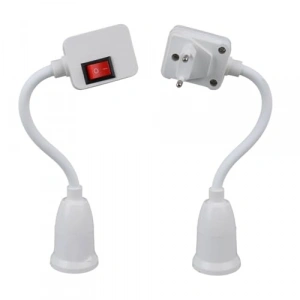 Oynar Başlıklı E27 Ampul Duy - 180 Derece Bükülebilir Gece Lambası