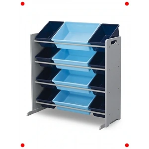 Oyuncak Düzenleyici, 12 Kovalı, Gri/