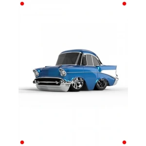 Özel Tasarım Mavi Klasik Yarış Arabası Modeli