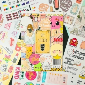 Özel Tasarımlı Renkli Sticker Kitabı