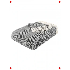 Pamuk Desenli Koltuk/Kanepe Örtüsü - Antrasit 200x230cm