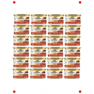 Parça Etli Sığır Etli Yaş Kedi Maması 24x85 gr Çoklu Paket