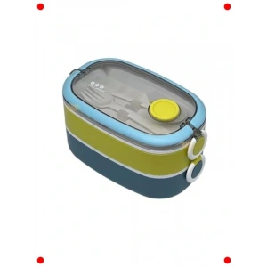 Paslanmaz Çelik 1300ml Bento Öğle Yemeği Kutusu (3 Bölmeli)