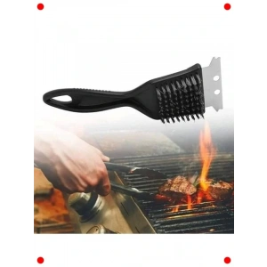 Paslanmaz Çelik 2si 1 Arada Mangal Tezleme Fırçası