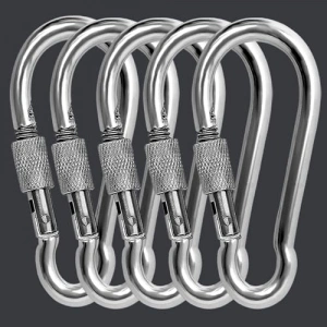 Paslanmaz Çelik Kilitli Karabina, 6 mm ve Çok Amaçlı Kullanım