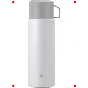 Paslanmaz Çelik Termos Matara 1 Litre, Beyaz