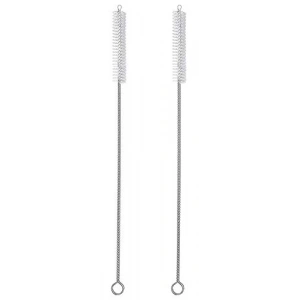 Paslanmaz Çelik ve Silikon İçecek Pipetleri İçin 2 Uzun Fırça