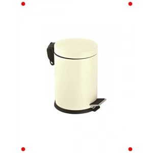 Paslanmaz Pedallı Çöp Kovası 3 Lt - Krem