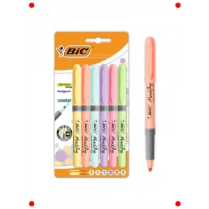 Pastel Fosforlu Kalem Seti | 6 Renk | Kauçuk Tutuş